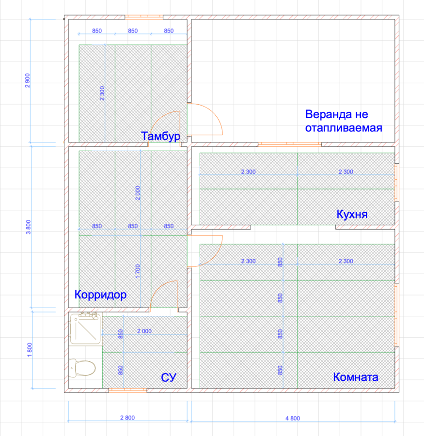 Проект основного отопления каркасного дома