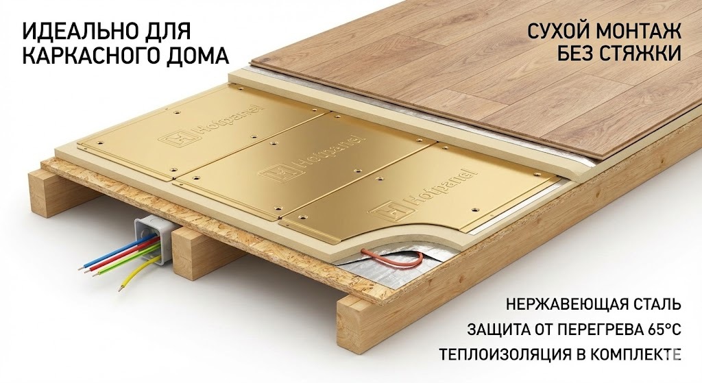 Почему панели HotPanel — идеальное решение для основного отопления каркасных домов