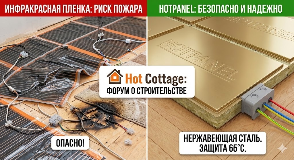 Инфракрасная пленка в деревянном доме — бомба замедленного действия?